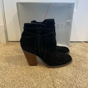 Sole Society Rumi Black Suede Bootie